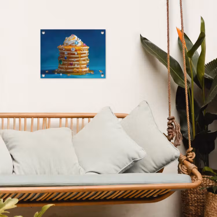 Tuinposter - Pannenkoeken - Steentjes - Glitter - Slagroom — 4