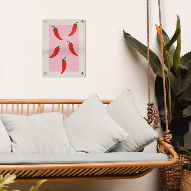 Tuinposter - Pepers - Rood - Illustratie — 4