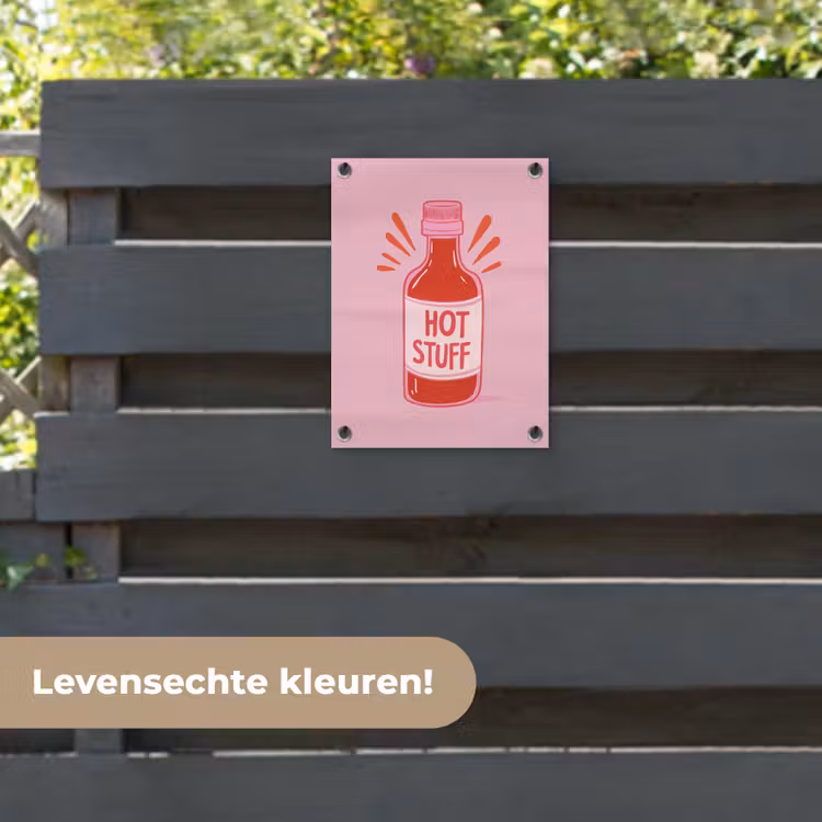 Tuinposter - Pittig - Rood - Saus - Grafisch — 6