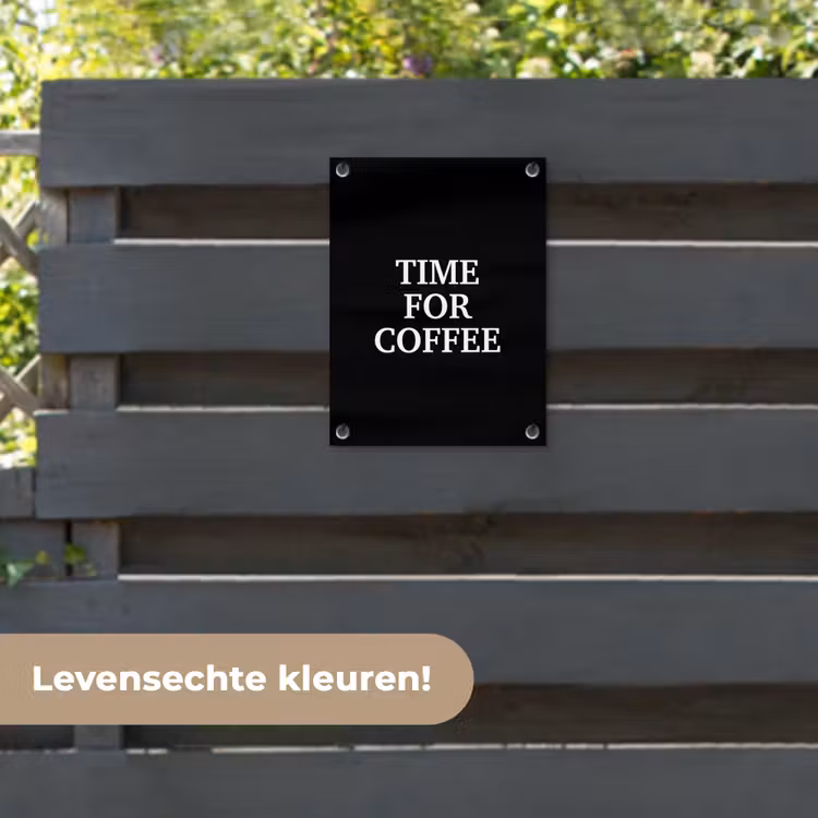 Tuinposter - Quotes - Letters - Koffie - Zwart — 6
