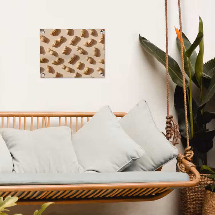 Tuinposter - Pinda's - Patroon - Beige — 4