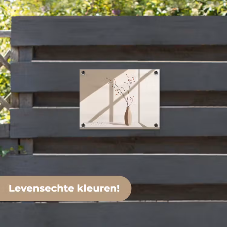 Tuinposter - Vaas - Takken - Bessen - Minimalistisch — 6