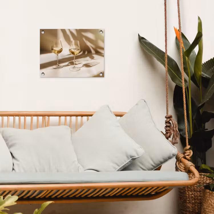 Tuinposter - Wijn - Wijnglazen - Wit — 4
