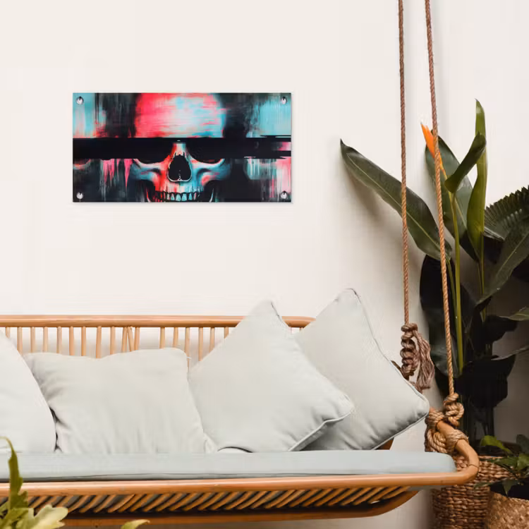 Tuinposter - Schedels - Glitch - Cyberpunk — 4