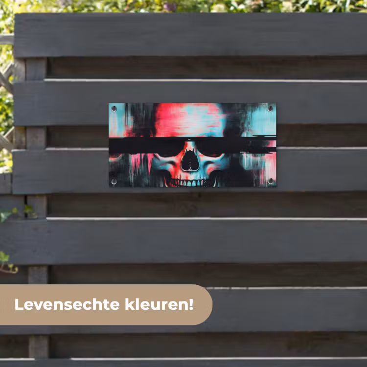Tuinposter - Schedels - Glitch - Cyberpunk — 6