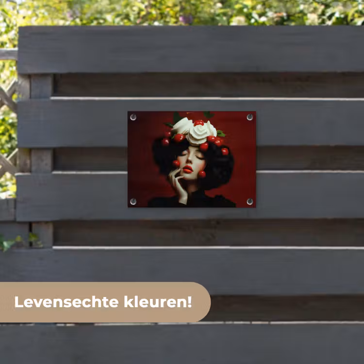 Tuinposter - Vrouw - Kersen - Slagroom — 6