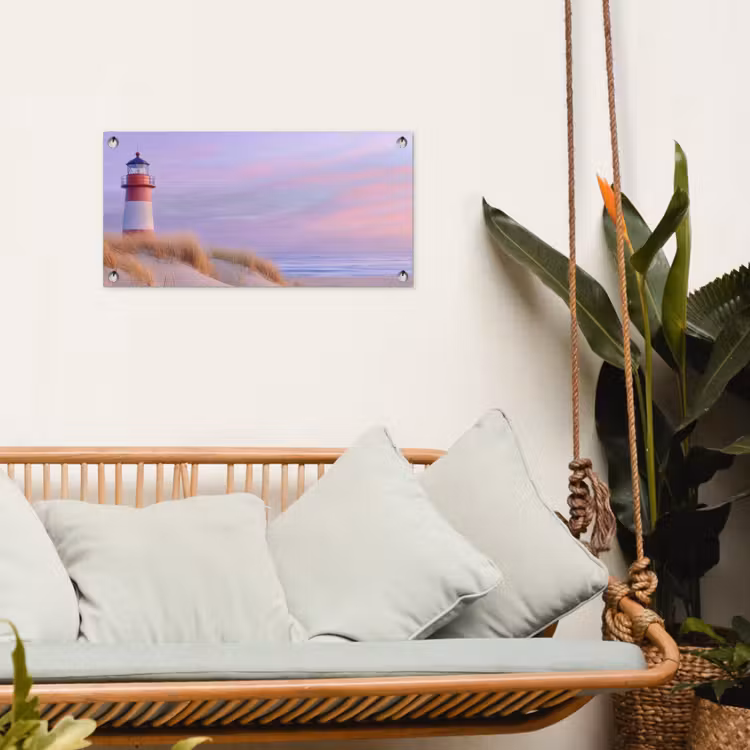 Tuinposter - Vuurtoren - Duinen - Zonsondergang — 4