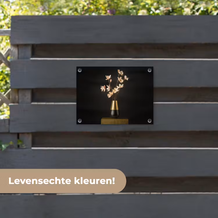 Tuinposter - Sierlijk - Boeket - Goud - Vaas — 6