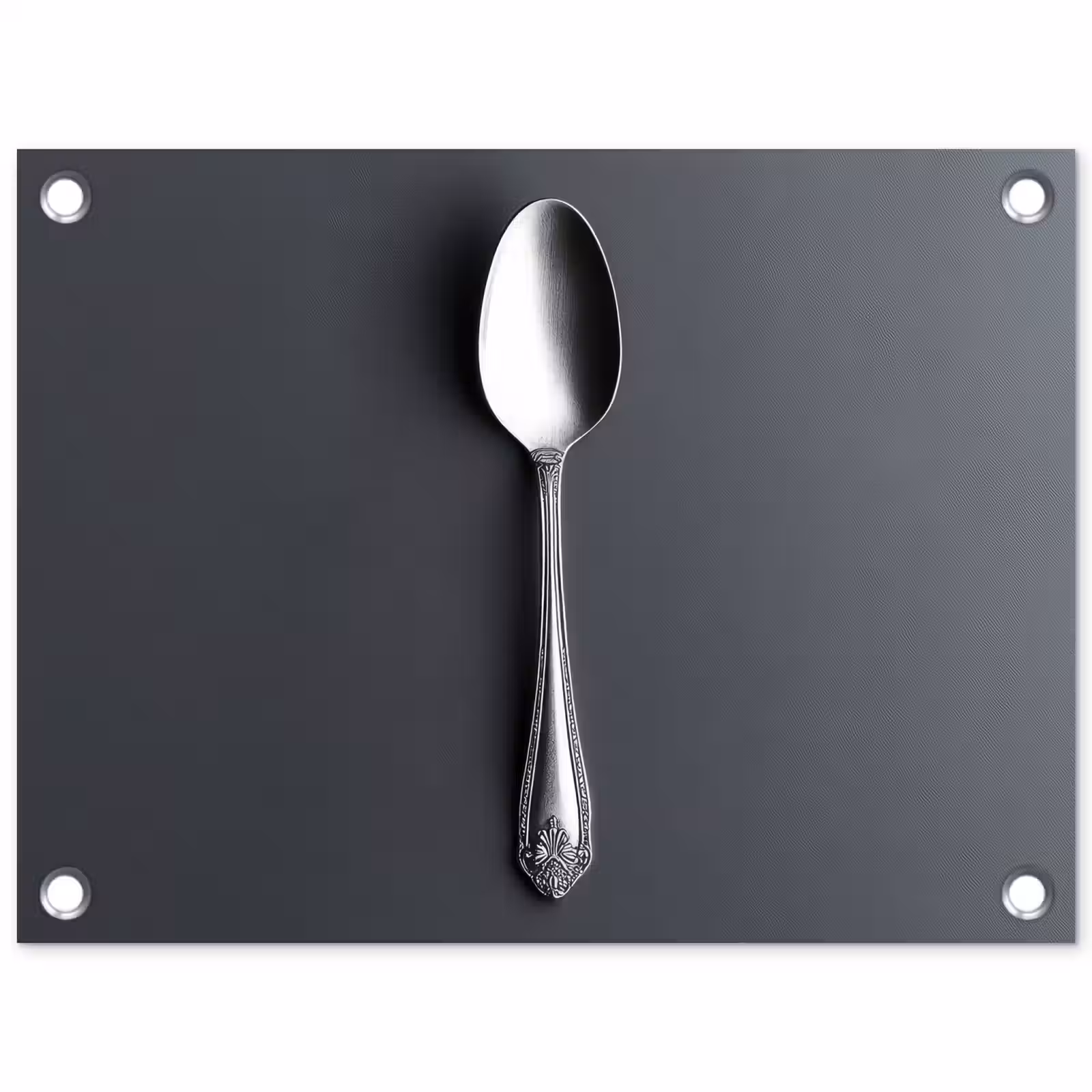 Tuinposter - Zilver - Metaal - Lepel — 1