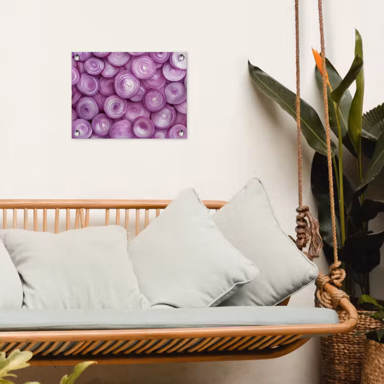 Tuinposter - Paars - Uien - Close up — 4