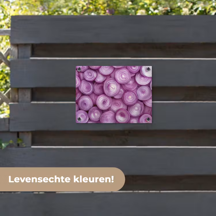 Tuinposter - Paars - Uien - Close up — 6