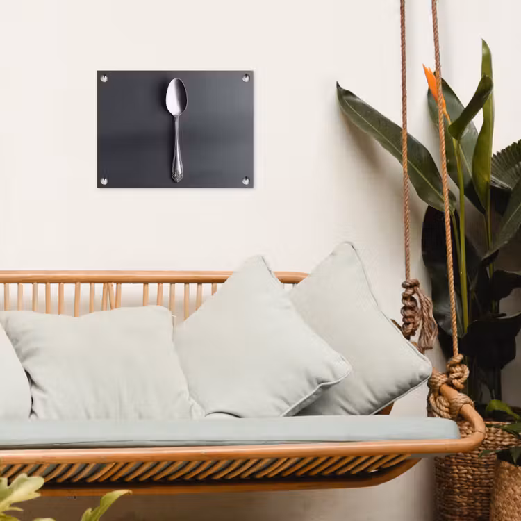 Tuinposter - Zilver - Metaal - Lepel — 4