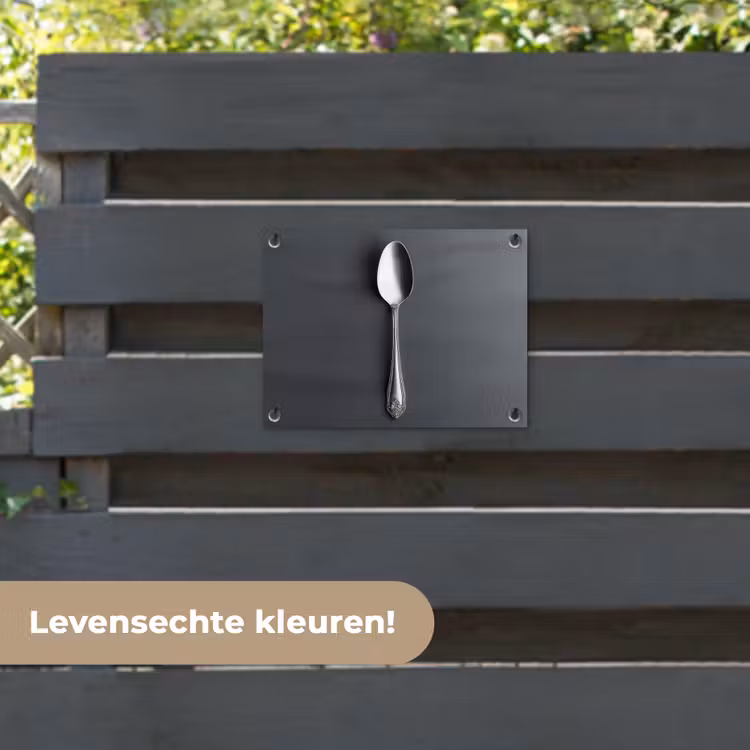 Tuinposter - Zilver - Metaal - Lepel — 6