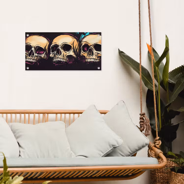 Tuinposter - Schedels - Graffiti - Neon — 4
