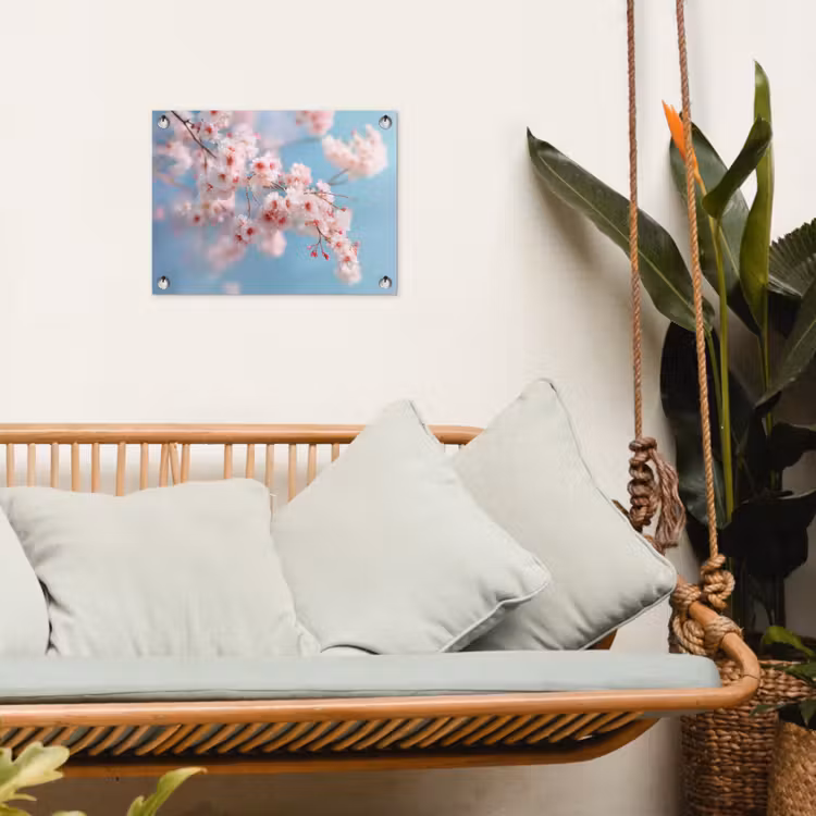 Tuinposter - Takken - Bloesems - Roze — 4