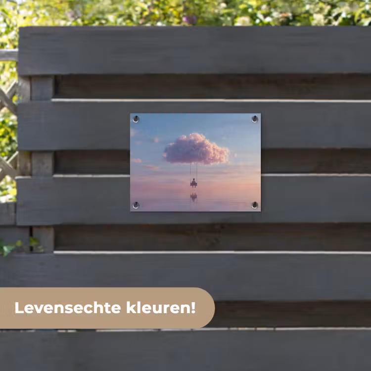 Tuinposter - Wolk - Schommel - Kleurrijke lucht — 6