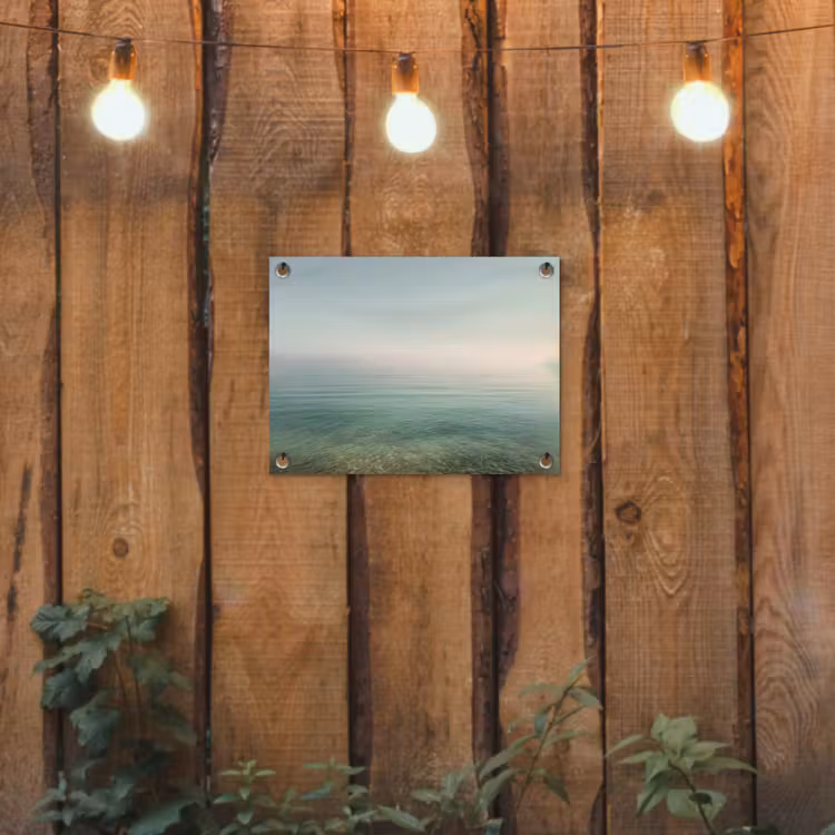 Tuinposter - Zee - Horizon - Blauw - Mist — 3