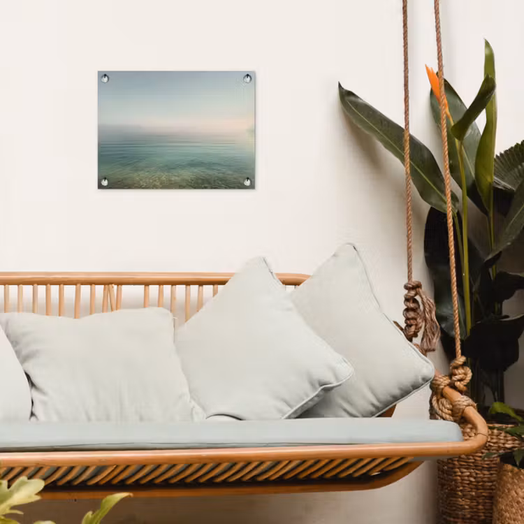Tuinposter - Zee - Horizon - Blauw - Mist — 4