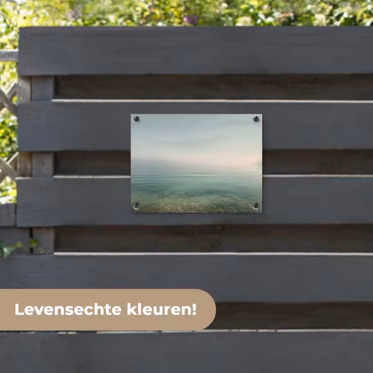 Tuinposter - Zee - Horizon - Blauw - Mist — 6