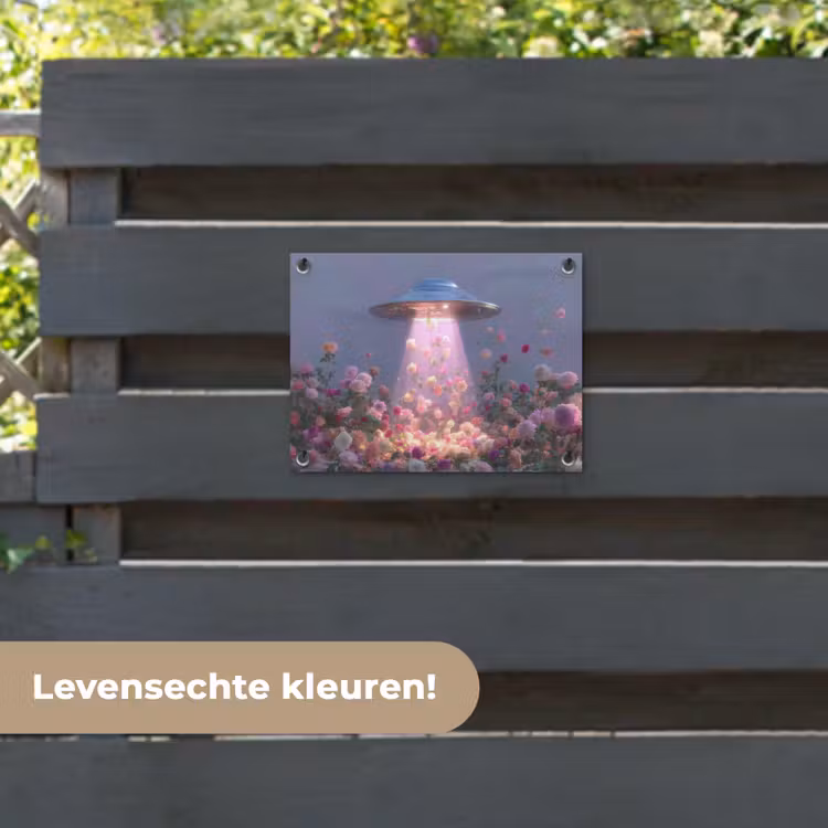 Tuinposter - Ufo - Rozen - Pastelkleuren — 6