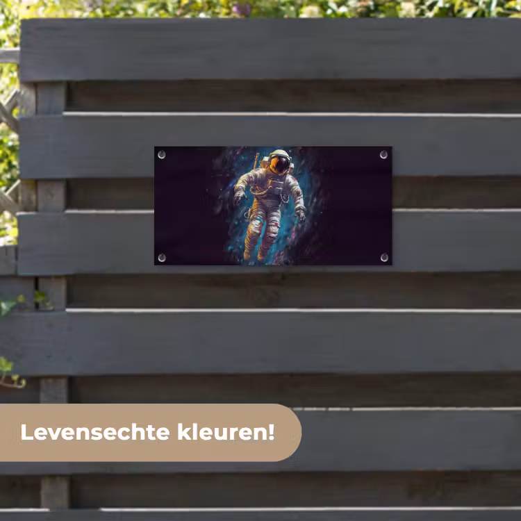 Tuinposter - Ruimte - Neon - Astronaut - Sterren — 6