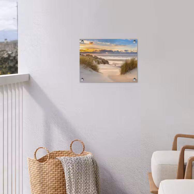 Tuinposter - Strand - Duin - Gras - Zonsondergang - Zee — 5