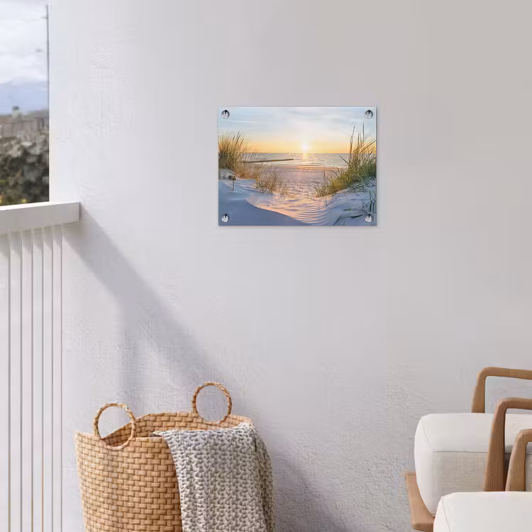 Tuinposter - Strand - Zon - Duin - Gras - Zand - Horizon — 5