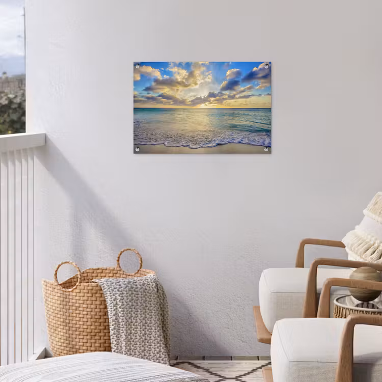 Tuinposter - Zee - Strand - Wolken - Zon — 5