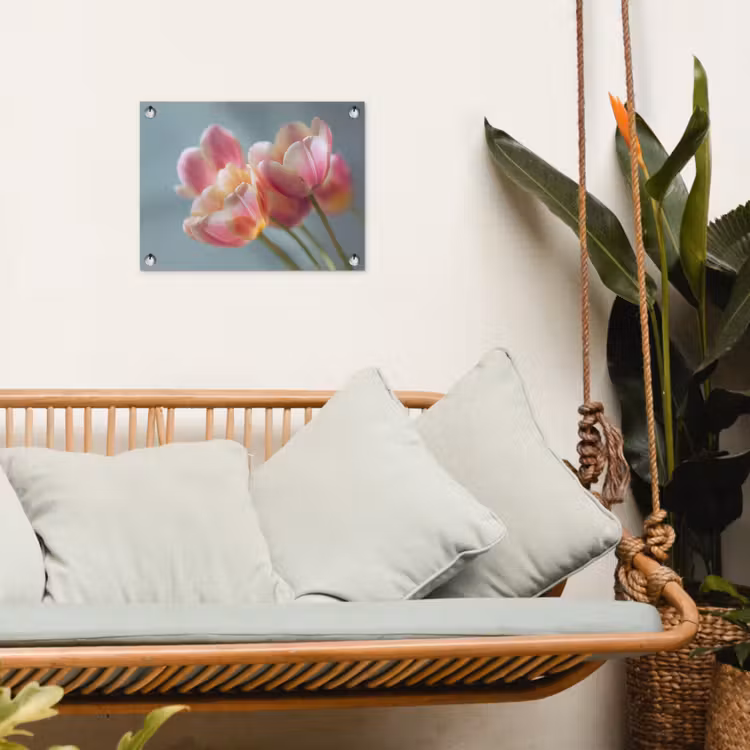 Tuinposter - Tulpen - Roze - Stelen — 4