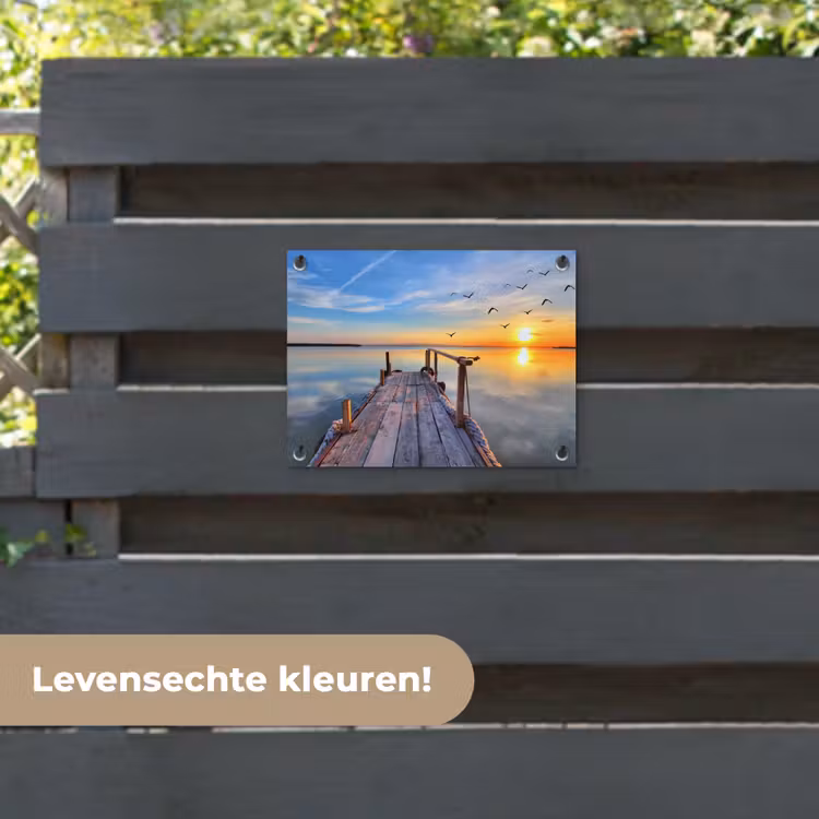Tuinposter - Water - Steiger - Vogels - Zonsondergang - Horizon — 6