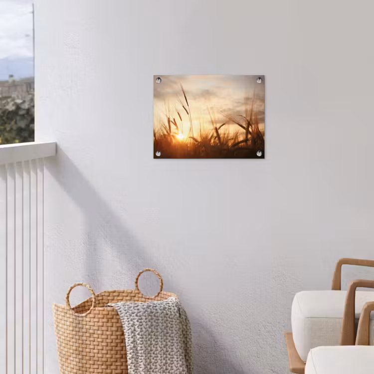 Tuinposter - Riet - Gras - Zonsondergang - Natuur - Horizon — 5