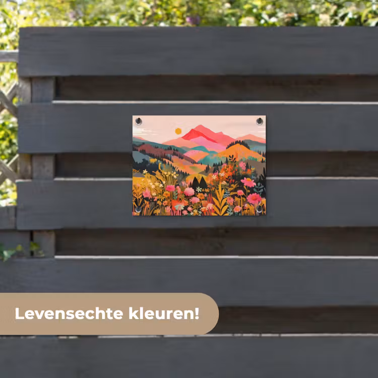 Tuinposter - Zonsondergang - Bergvallei - Contrast — 6