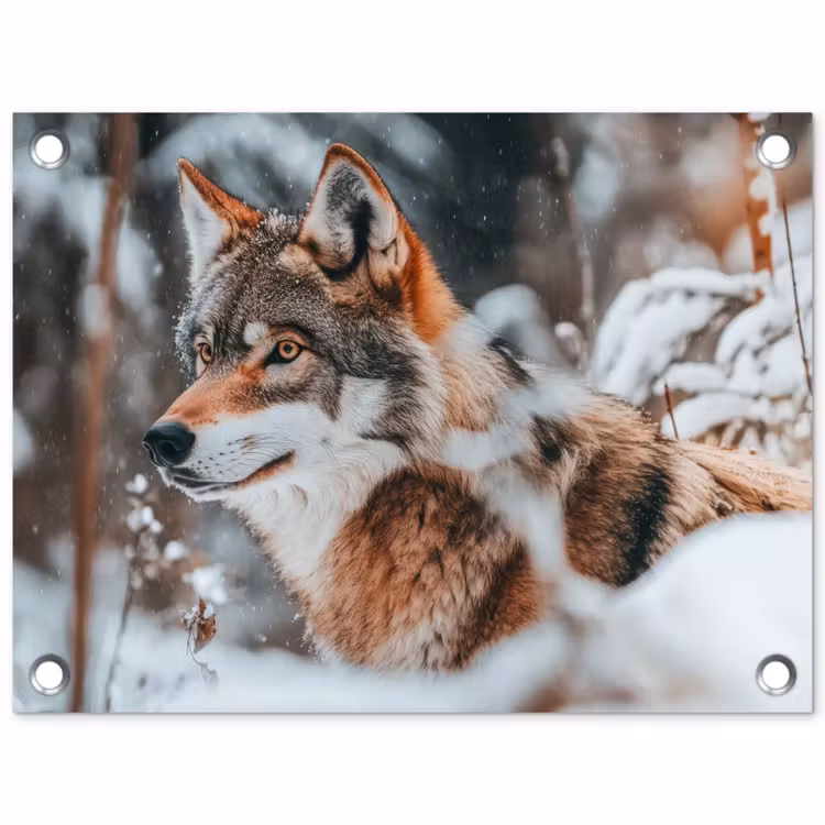 Tuinposter - Wolf - Sneeuw - Winter - Dieren - Natuur - Sneeuw — 1