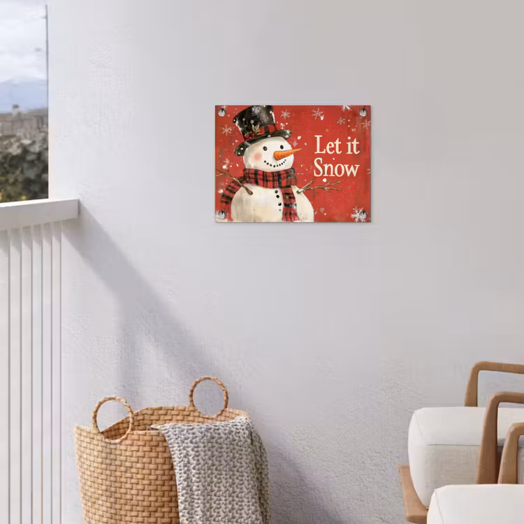 Tuinposter - Sneeuwpret - Winter - Sneeuwpop — 5