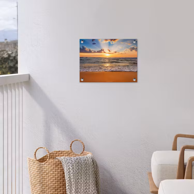 Tuinposter - Strand - Zonsondergang - Zee - Wolken - Horizon — 5
