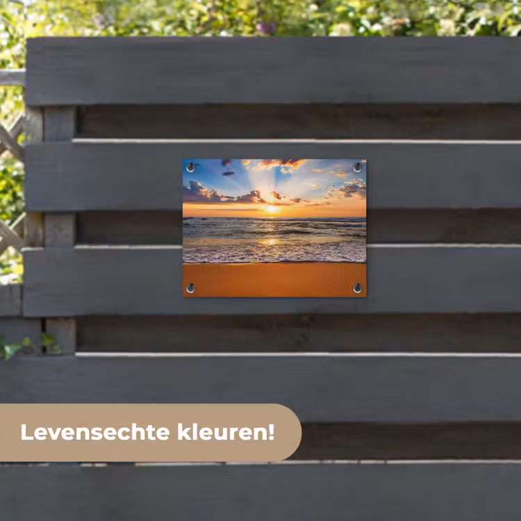Tuinposter - Strand - Zonsondergang - Zee - Wolken - Horizon — 6