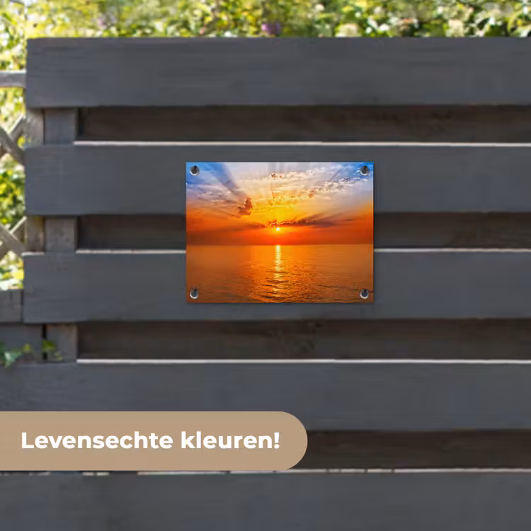 Tuinposter - Zonsondergang - Zee - Lucht - Oranje - Horizon - Water — 6