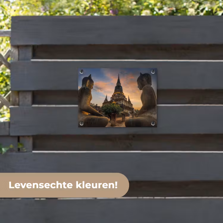 Tuinposter - Tempel - Zonsondergang - Boeddha beelden - Buddha — 6