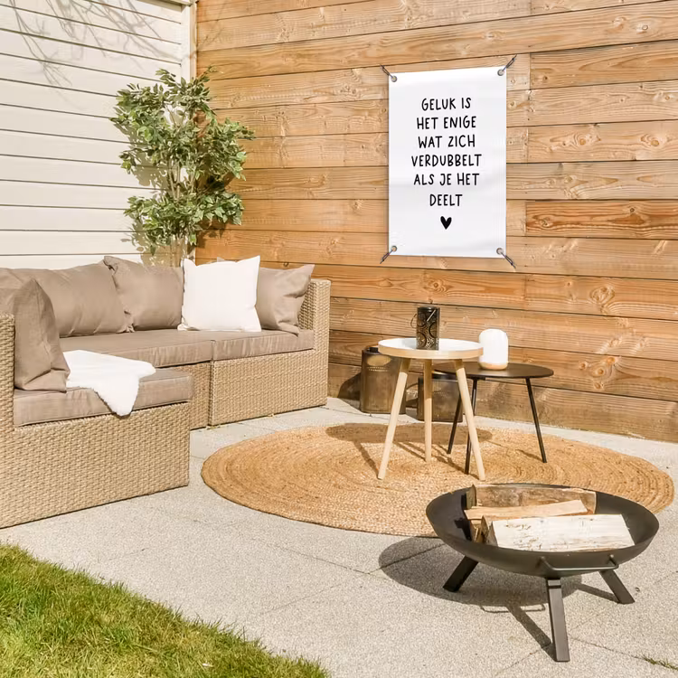 Tuinposter - Quotes - Geluk is het enige wat zich verdubbelt - Spreuken — 3