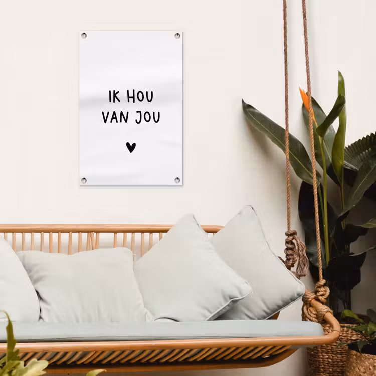 Tuinposter - Quotes - Ik hou van jou - Spreuken — 4