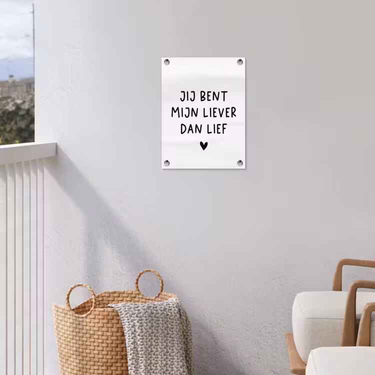 Tuinposter - Spreuken - Jij bent mijn liever dan lief - Quotes — 5