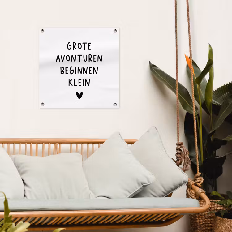 Tuinposter - Spreuken - Grote avonturen beginnen klein - Quotes — 4