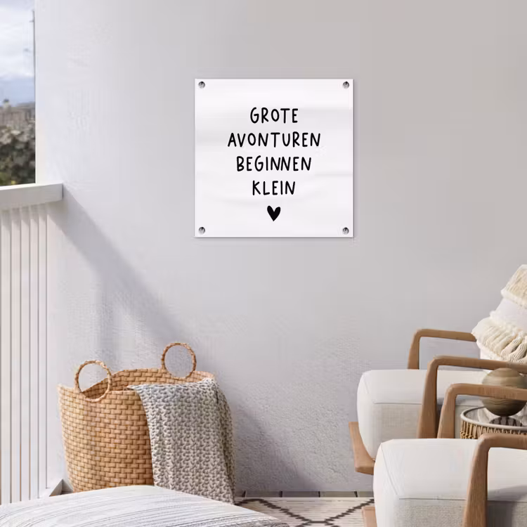 Tuinposter - Spreuken - Grote avonturen beginnen klein - Quotes — 5