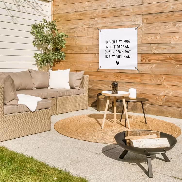 Tuinposter - Spreuken - Quotes - Ik heb het nog nooit gedaan dus — 2