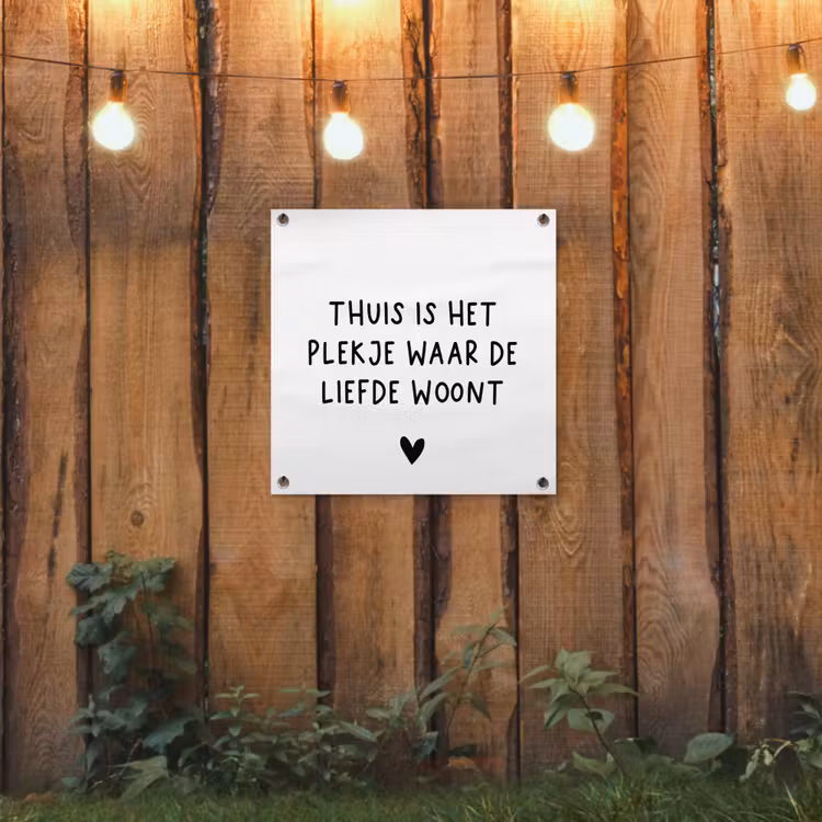 Tuinposter - Spreuken - Thuis is het plekje waar de liefde woont - Quotes — 2