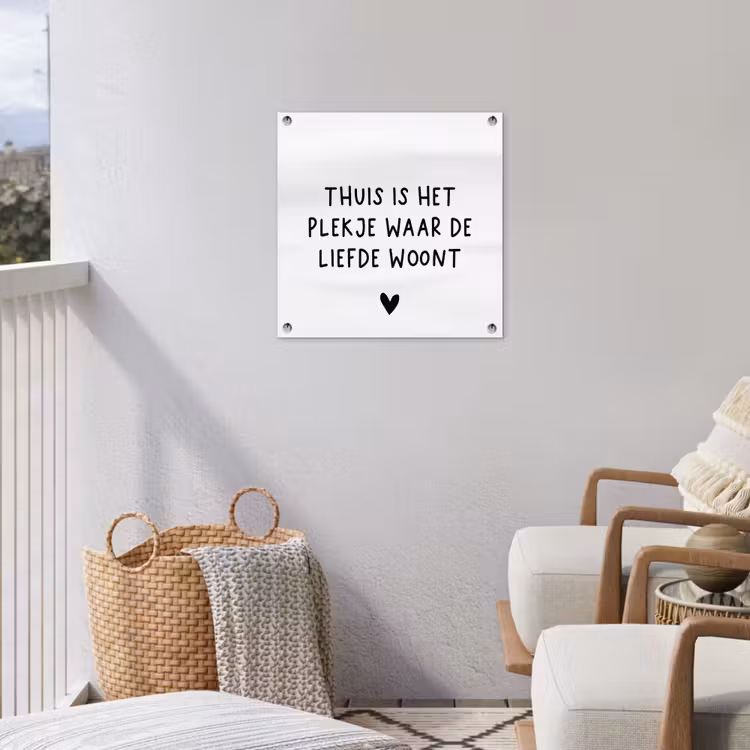 Tuinposter - Spreuken - Thuis is het plekje waar de liefde woont - Quotes — 5