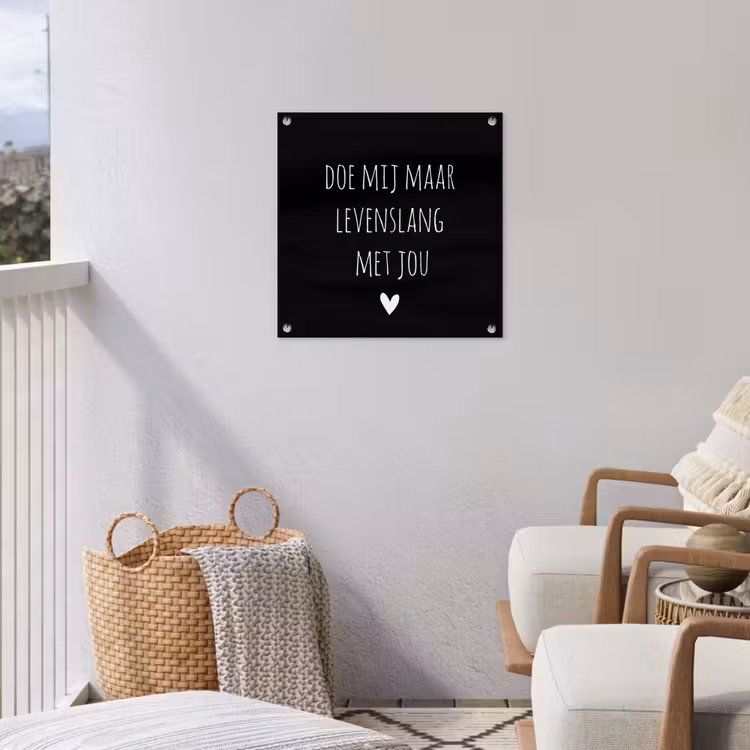 Tuinposter - Quotes - Doe mij maar levenslang met jou - Spreuken — 5