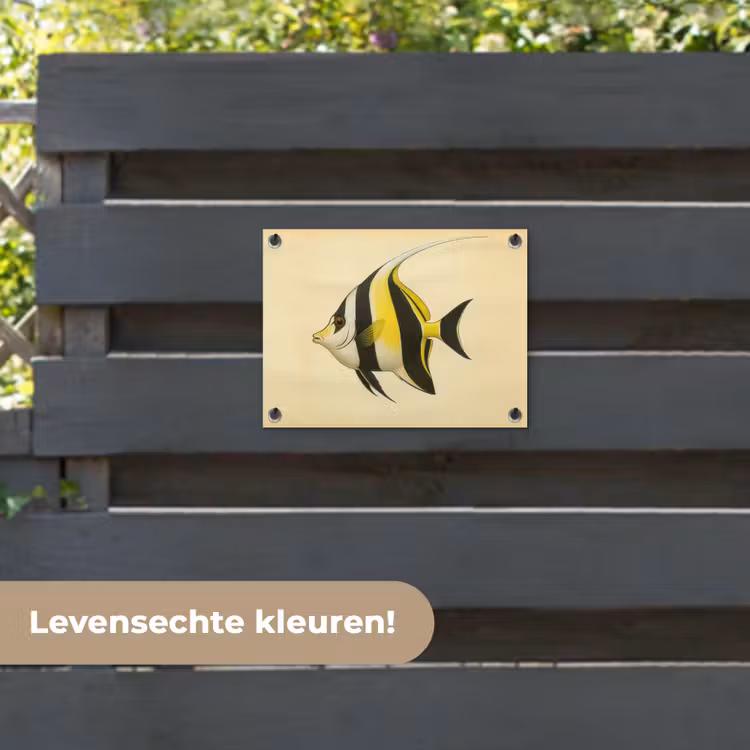 Tuinposter - Vis - Sierlijk - Rugvin - Geel — 6