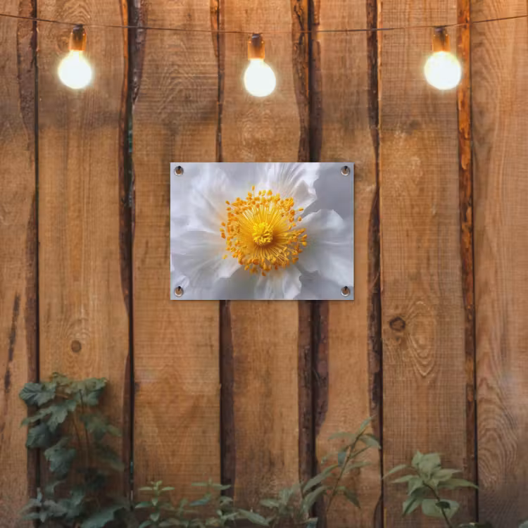Tuinposter - Wit - Bloem - Elegant — 2