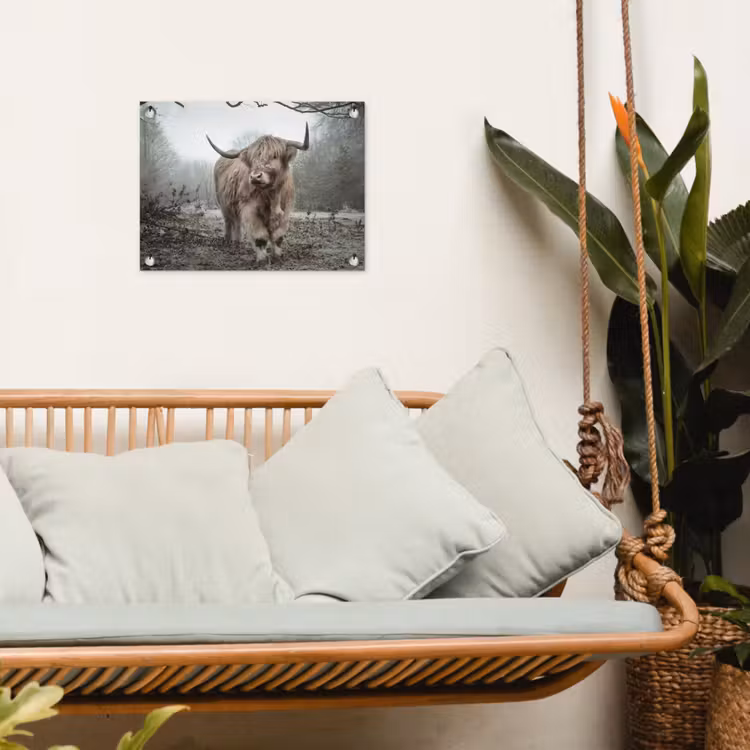 Tuinposter - Schotse hooglander - Natuur - Herfst - Dieren - Wild - Bos — 4